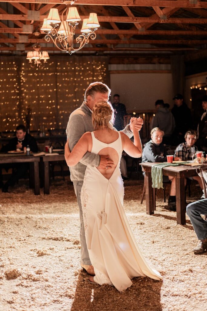 Bride and dad during their parent dance
